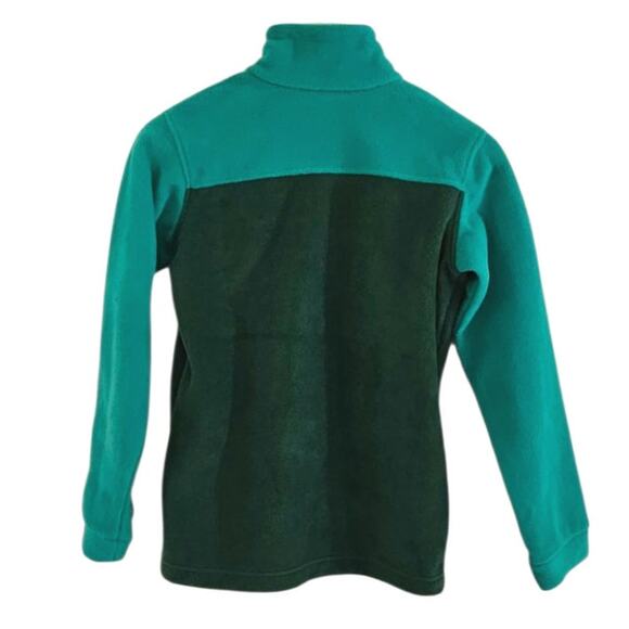 NEW! Columbia Fleece Full Zip Jacket Color Block Green Youth Size Medium (10/12) - Picture 7 of 7